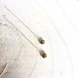 boucles pendantes en œil de tigre