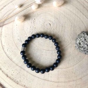 bracelet onyx mat homme